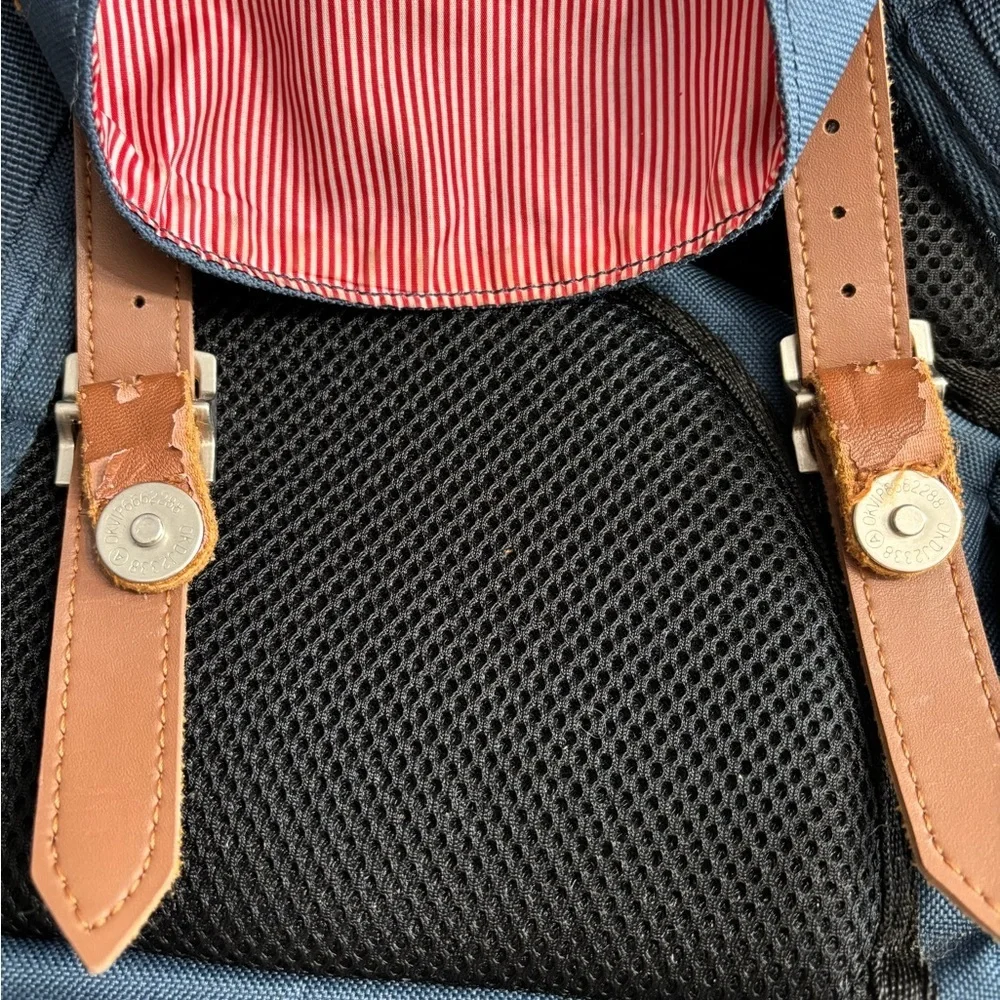 Herschel Supply Company Blue Backpack with Brown Straps